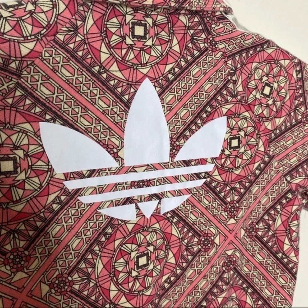 Adidas‎ Pink Stained Glass Print Zip Front Dress Size Medium